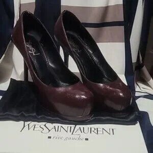 Yves Saint Laurent Cordovan Maroon Pumps